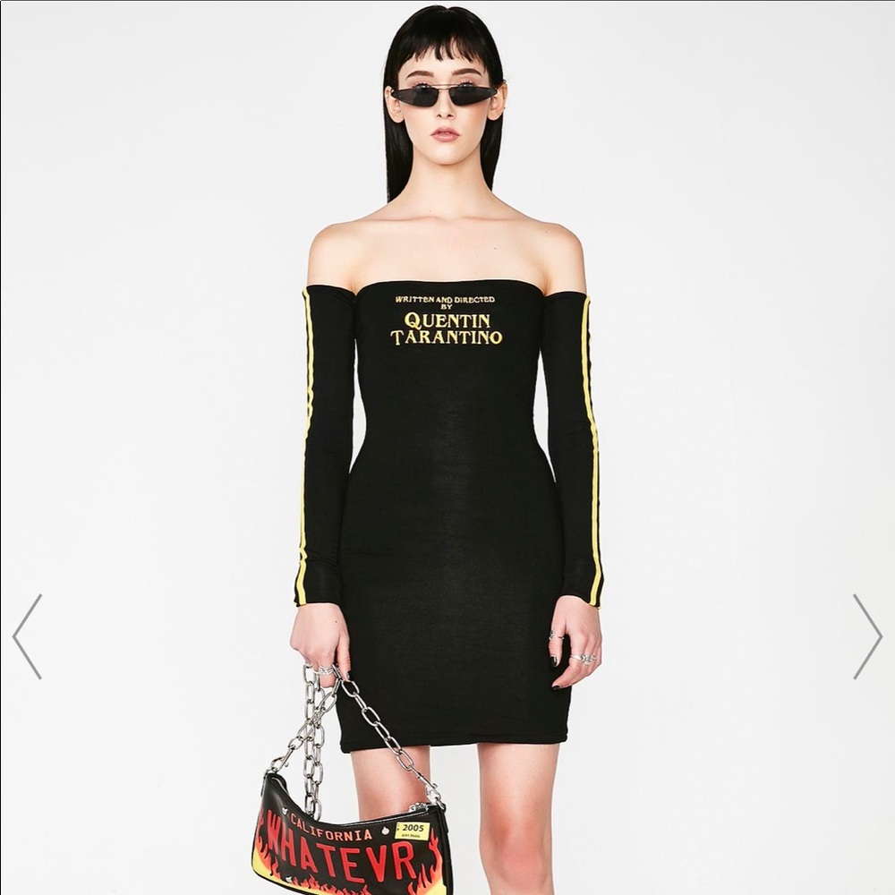 A FILM BY QUENTIN OFF THE SHOULDER DRESS